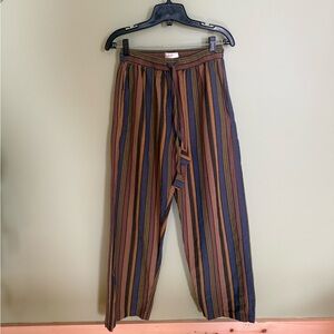 Striped Drawstring Unisex Pants